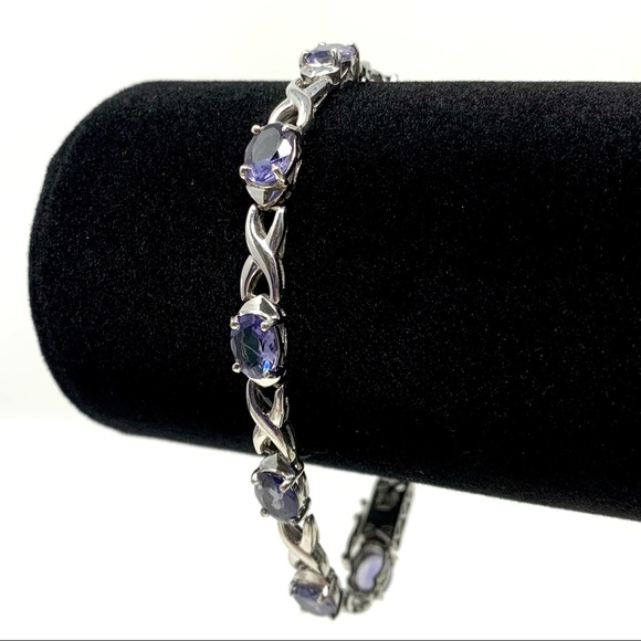 Jewelry - Sterling Silver Purple Gemstone Tennis Bracelet